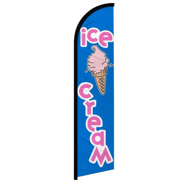 Feather banner, 11.2'x2.5' Ice Cream
