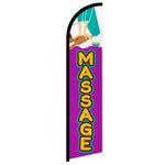 Feather banner, 11.2'x2.5' Massage