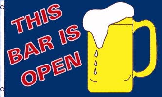 Bar Is Open Flag