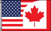 Canada USA Friendship 12X18 State Flag