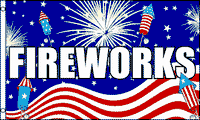Fireworks Wave Flag