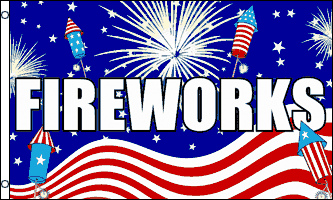 Fireworks Wave Flag
