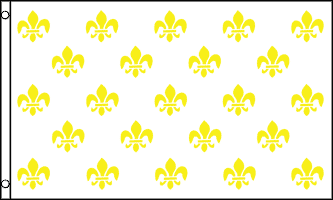 Fleur De Lis White Flag