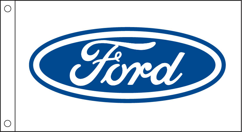 Ford Oval Black 36"x60" Flag