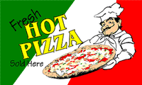 Fresh Hot Pizza Flag