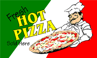 Fresh Hot Pizza Flag