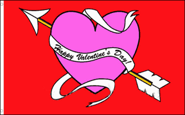 Happy Valentines Day Flag