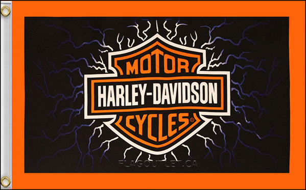 Harley Davidson Logo Flag