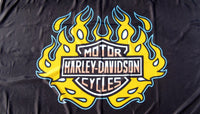 Harley W Flames Flag