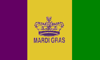 Mardi Gras Party Flag