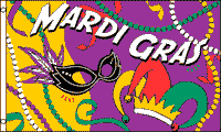 Mardi Gras Seal Flag