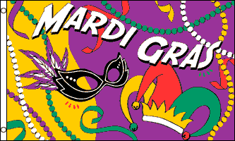 Mardi Gras Seal Flag