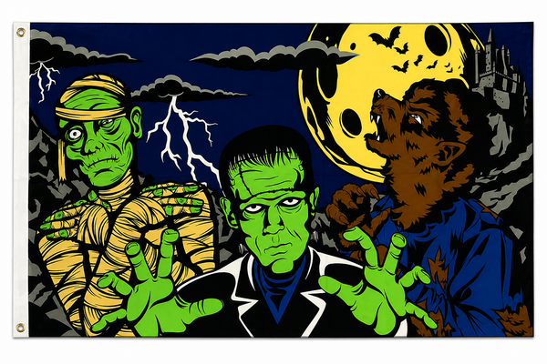 Monster Fright Night Flag