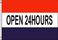 Open 24 Hours Flag