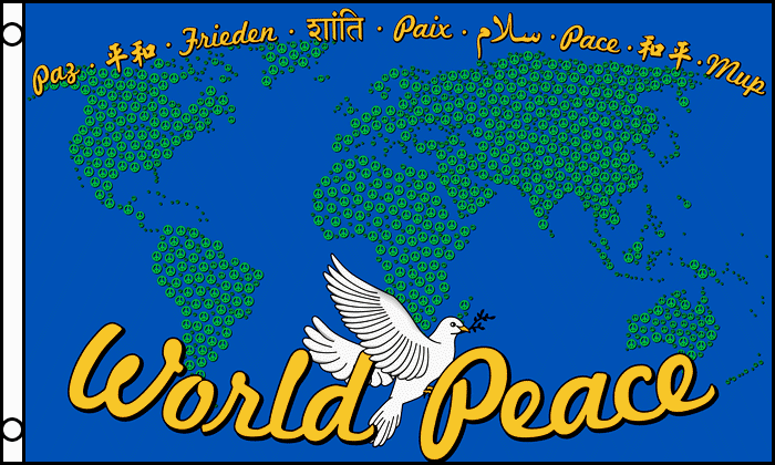 Peace World Map Flag