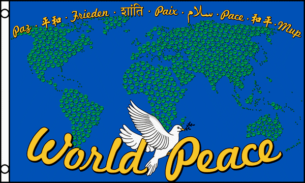 Peace World Map Flag