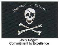 Pirate, Commit To Excellence Flag