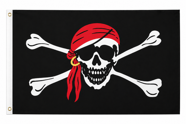 Pirate, Red Scarf Flag
