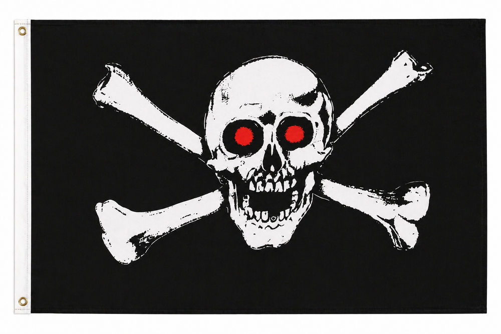 Pirate, Skull Red Eyes Flag