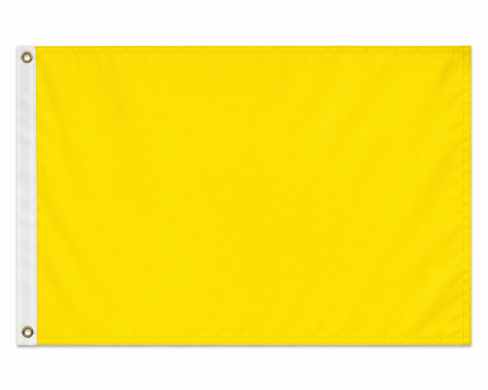 Race, Yellow Caution nylon Flag