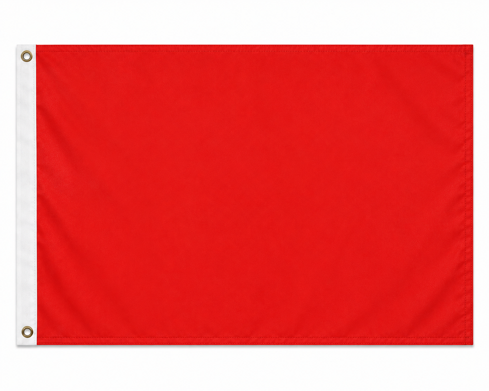 Red nylon Stop nylon Flag