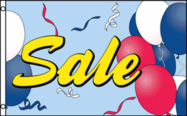 Sale, Balloons Flag