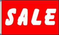 Sale, White Red Flag