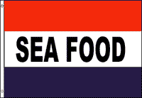 Seafood Red White Blue Flag