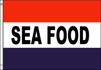 Seafood Red White Blue Flag
