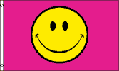 Smile Pink Face Flag