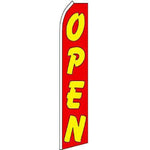 Open, Red, Yellow Blade Banner 11.5'x2.5'