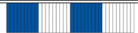 Pennant - Blue & White Metallic Hula