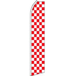 Checkered, Red, White Blade Banner 11.5'x2.5'
