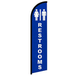 Feather banner, 11.2'x2.5' Restrooms