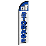 Feather banner, 11.2'x2.5' Self Storage blue-white