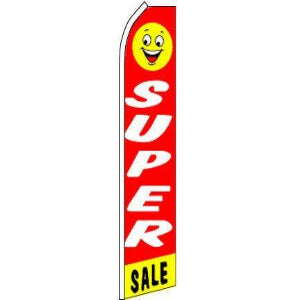 Super Sale, Happy Face Blade Banner 11.5'x2.5'