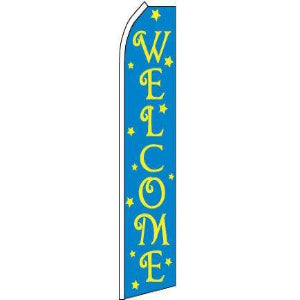 Welcome, Blue Blade Banner 11.5'x2.5'