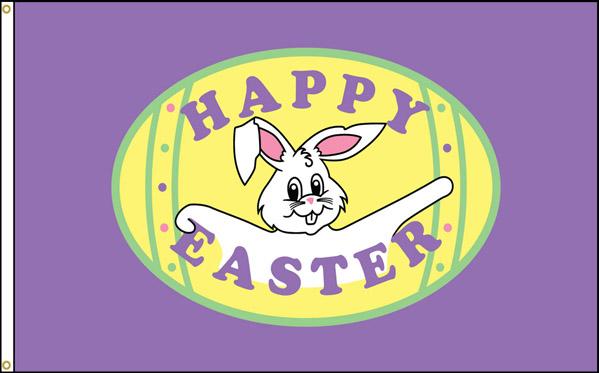 Happy Easter w/ Bunny 3'x 5' Nylon