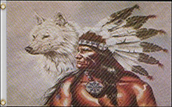 First Nation Chief Wolf 36"x 60"