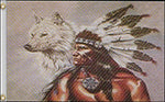 First Nation Chief Wolf 36"x 60"