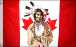 First Nation Woman on Maple Leaf 36"x 60"