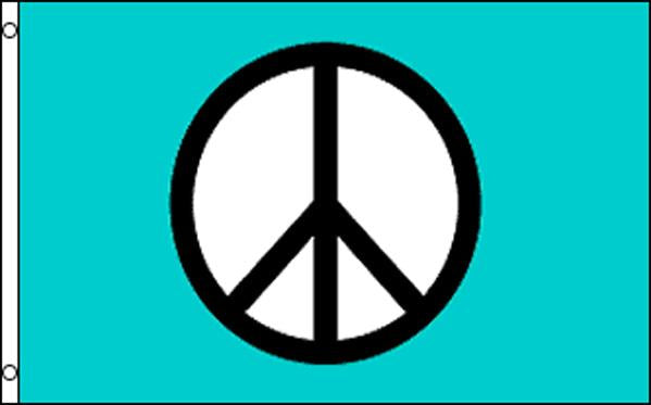 Peace Sign in Light Blue Background