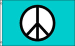 Peace Sign in Light Blue Background