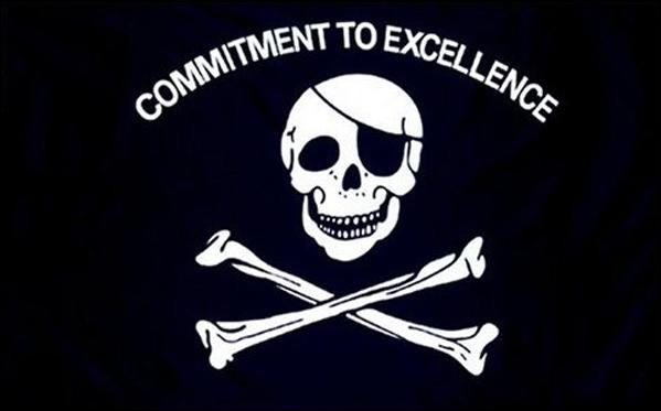 Pirate Commitment to Excellence 36"x 60"