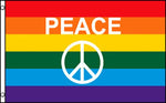 Rainbow Pride Peace (Sign) 36"x60"
