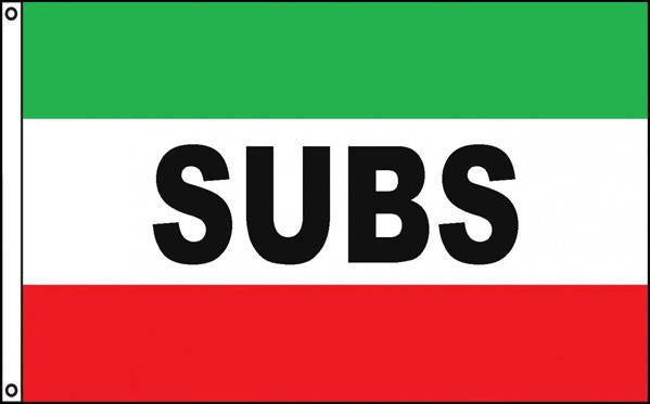 Message "SUBS" Flags   (Green/White/Red)