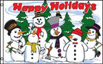 Happy Holidays Snowmen 36"x 60"