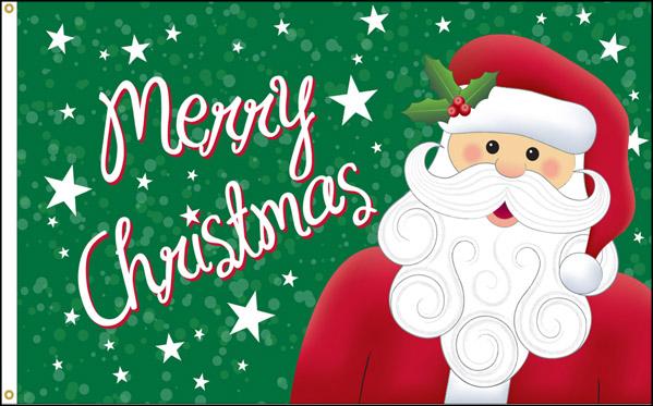 Christmas' Merry Santa 3'x 5' Nylon