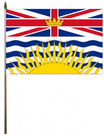 12"x18" Polyester w/staff Provincial Flags