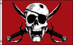 Crimson Red Pirate Flag